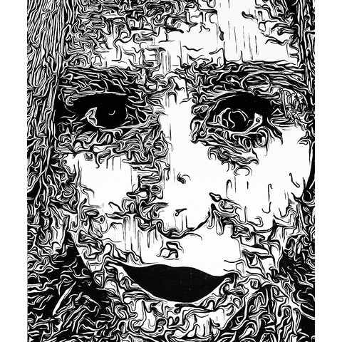 Vibrant Crime Arts vine woman, 30" x 36", 3/4" depthPaintingVibrant Crime Arts