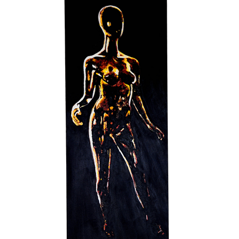 Vibrant Crime Arts gold woman, 48" x 18", 1 1/2" depthPaintingVibrant Crime Arts