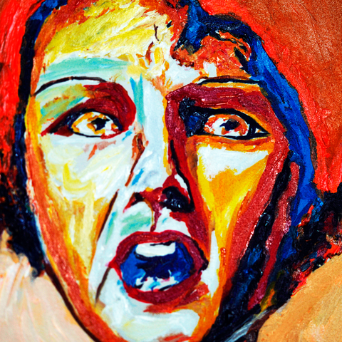 Vibrant Crime Arts Muted WailOriginal Acrylic PaintingVibrant Crime Arts