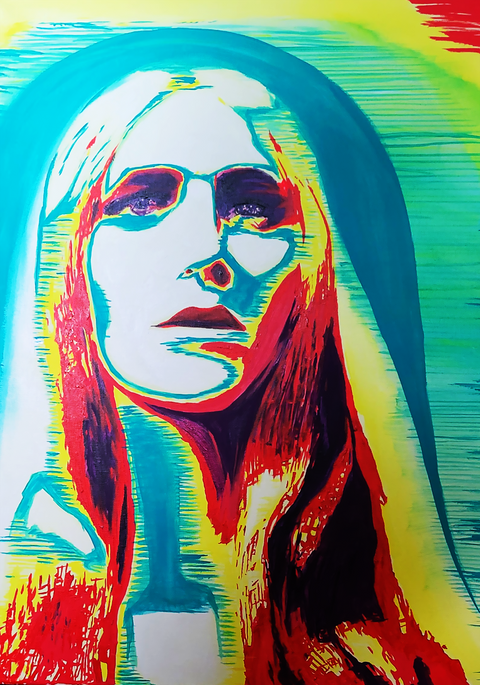 Vibrant Crime Arts I Am GammaOriginal Acrylic PaintingVibrant Crime Arts