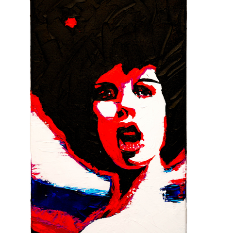 Vibrant Crime Arts Lipstick ShockOriginal Acrylic PaintingVibrant Crime Arts