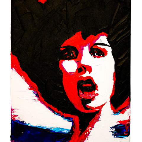 Vibrant Crime Arts Lipstick ShockOriginal Acrylic PaintingVibrant Crime Arts