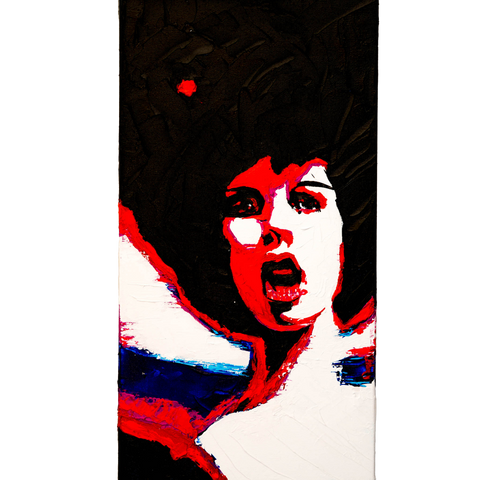 Vibrant Crime Arts Lipstick ShockOriginal Acrylic PaintingVibrant Crime Arts