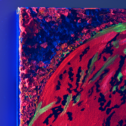 Vibrant Crime Arts neon alien head, 30" x 15", 1/2" depthPaintingVibrant Crime Arts