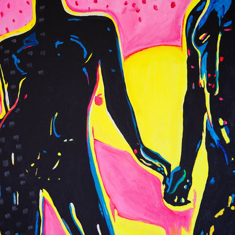 Vibrant Crime Arts The Faceless Neighbors 48" x 30" x 1 1/2", acrylic on canvasPaintingVibrant Crime Arts