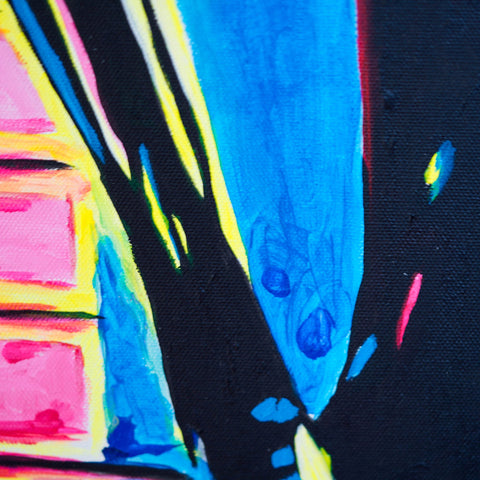 Vibrant Crime Arts The Faceless Neighbors 48" x 30" x 1 1/2", acrylic on canvasPaintingVibrant Crime Arts