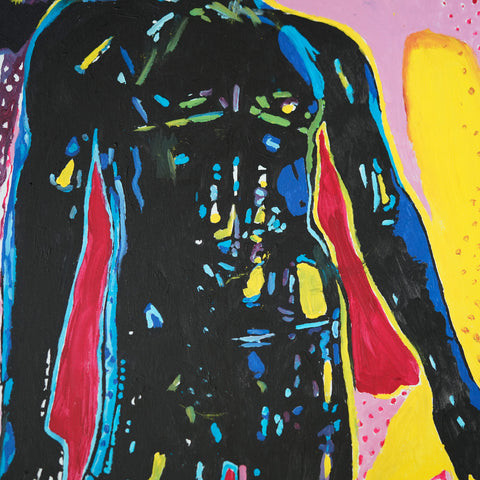 Vibrant Crime Arts pop-art mannequin man, 18" x 24", 3/4" depthPaintingVibrant Crime Arts