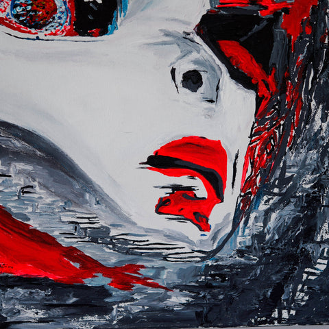 Vibrant Crime Arts rage baby doll, 18" x 18", 2" depthPaintingVibrant Crime Arts