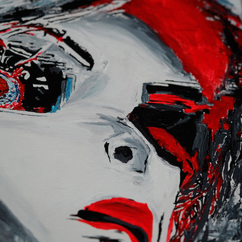 Vibrant Crime Arts rage baby doll, 18" x 18", 2" depthPaintingVibrant Crime Arts