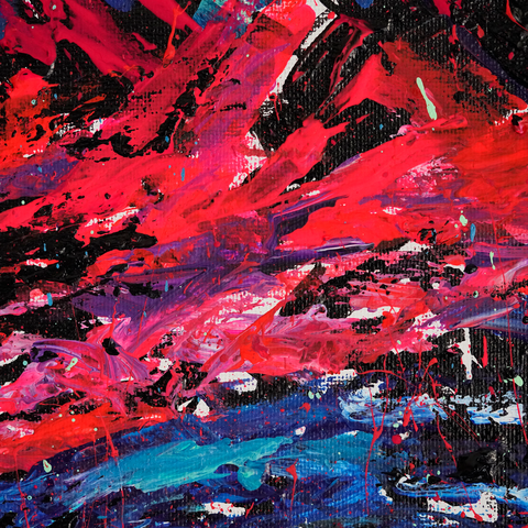Vibrant Crime Arts Pulse MistressOriginal Acrylic PaintingVibrant Crime Arts