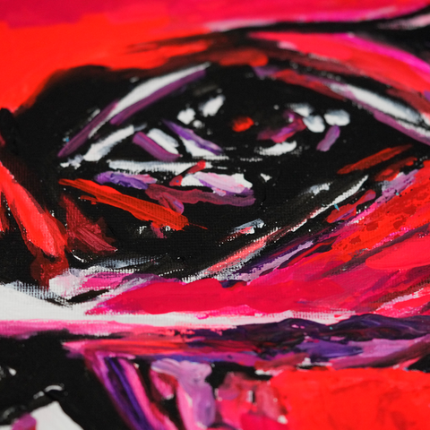 Vibrant Crime Arts Pulse MistressOriginal Acrylic PaintingVibrant Crime Arts