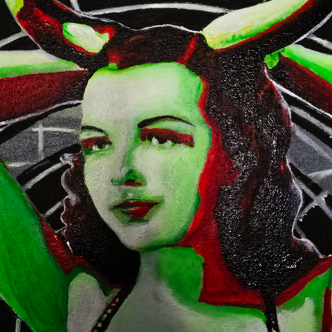 Vibrant Crime Arts TaurusOriginal Acrylic PaintingVibrant Crime Arts