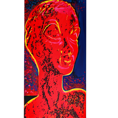 Vibrant Crime Arts neon alien head, 30" x 15", 1/2" depthPaintingVibrant Crime Arts