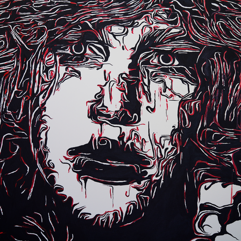 Vibrant Crime Arts rage, 36" x 48", 3/4" depth, acrylic on canvasPaintingVibrant Crime Arts
