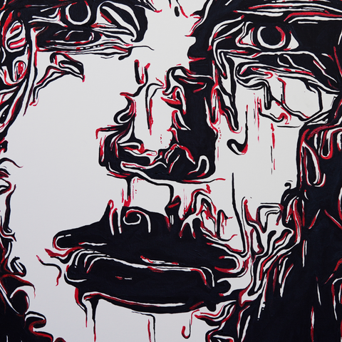 Vibrant Crime Arts rage, 36" x 48", 3/4" depth, acrylic on canvasPaintingVibrant Crime Arts