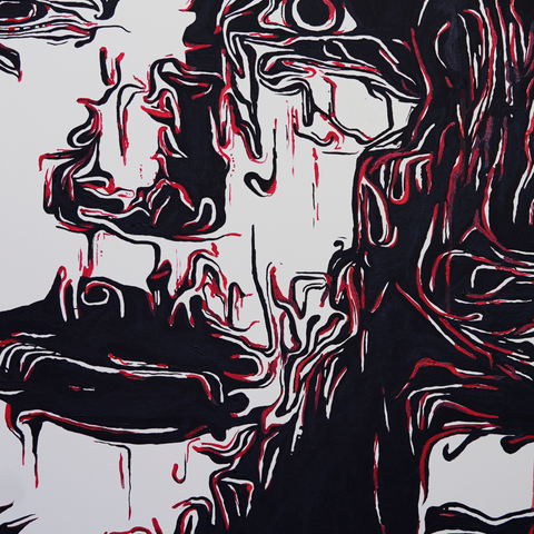 Vibrant Crime Arts rage, 36" x 48", 3/4" depth, acrylic on canvasPaintingVibrant Crime Arts