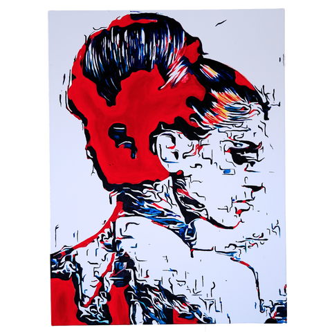 Splintered Elegance 2, 40" x 30" x 1.5", Acrylic on Canvas