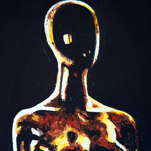 Vibrant Crime Arts gold woman, 48" x 18", 1 1/2" depthPaintingVibrant Crime Arts