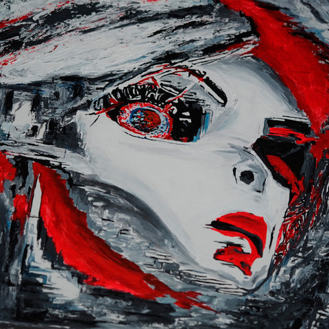 Vibrant Crime Arts rage baby doll, 18" x 18", 2" depthPaintingVibrant Crime Arts