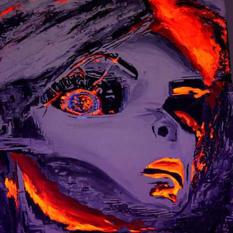 Vibrant Crime Arts rage baby doll, 18" x 18", 2" depthPaintingVibrant Crime Arts