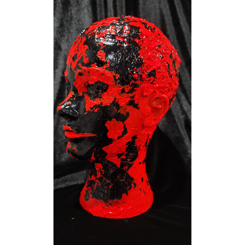 Vibrant Crime Arts The FissuringAcrylic Mannequin HeadVibrant Crime Arts