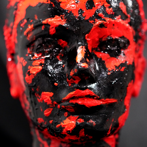 Vibrant Crime Arts The FissuringAcrylic Mannequin HeadVibrant Crime Arts