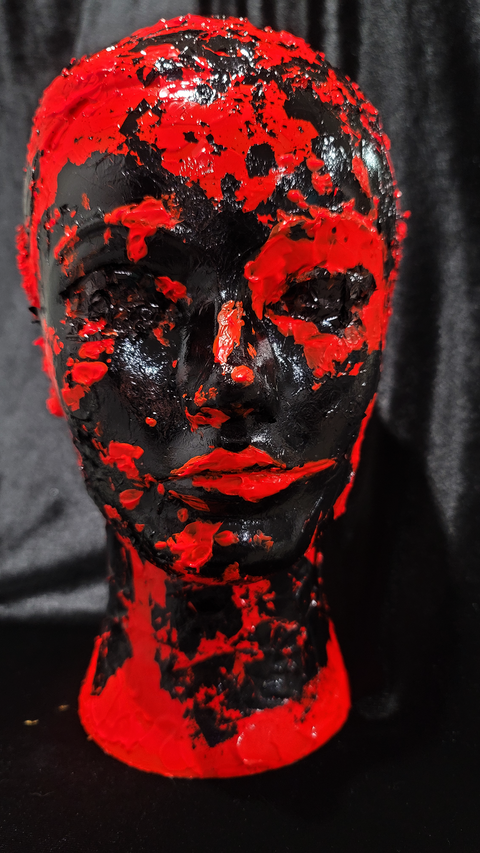 Vibrant Crime Arts The FissuringAcrylic Mannequin HeadVibrant Crime Arts